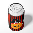 Halloween Pumpkin Pirate Can or Bottle Hugger Cooler Sleeve for Standard 12 oz Cans, Insulated Foam Beer & Soda Can Hugger Reusable