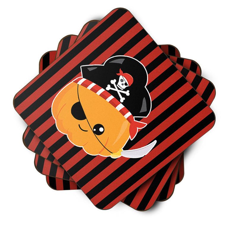 Halloween Pumpkin Pirate Foam Coaster Set of 4 BB6962FC