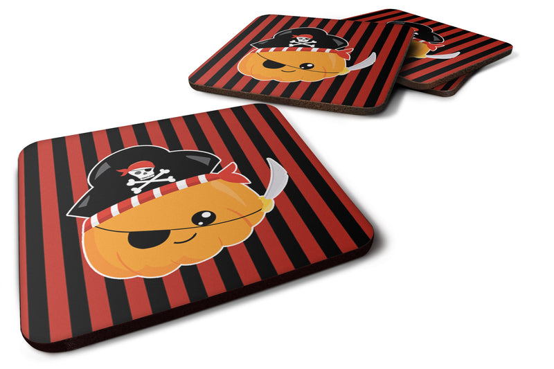 Halloween Pumpkin Pirate Foam Coaster Set of 4 BB6962FC