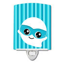 Halloween Ghost Superhero Ceramic Night Light Compact, UL-Certified, Ideal for Bedroom, Bathroom, Nursery, Hallway, Kitchen, 6x4x3, Multicolor