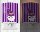 Halloween Ghost Witch Ceramic Night Light Compact, UL-Certified, Ideal for Bedroom, Bathroom, Nursery, Hallway, Kitchen, 6x4x3, Multicolor