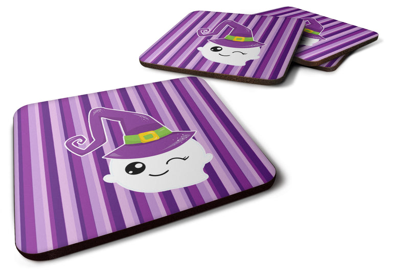 Halloween Ghost Witch Foam Coaster Set of 4 BB6966FC