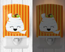 Halloween Pumpkin Mummy Ceramic Night Light Compact, UL-Certified, Ideal for Bedroom, Bathroom, Nursery, Hallway, Kitchen, 6x4x3, Multicolor