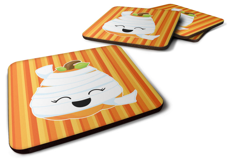 Halloween Pumpkin Mummy Foam Coaster Set of 4 BB6968FC