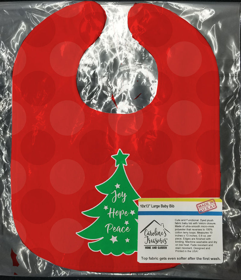 Christmas Tree Red Green Baby Bib BB6971BIB