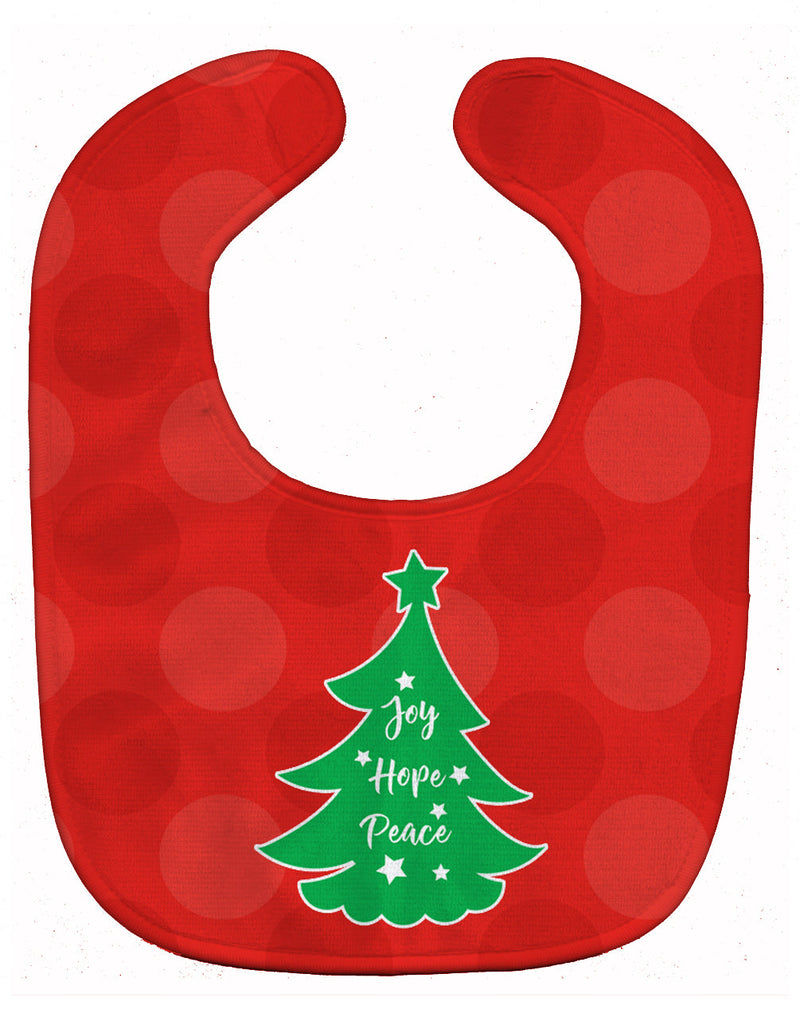 Christmas Tree Red Green Baby Bib BB6971BIB