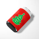Christmas Tree Red Green Can or Bottle Hugger Cooler Sleeve for Standard 12 oz Cans, Insulated Foam Beer & Soda Can Hugger Reusable