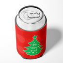 Christmas Tree Red Green Can or Bottle Hugger Cooler Sleeve for Standard 12 oz Cans, Insulated Foam Beer & Soda Can Hugger Reusable