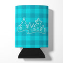 Christmas Tree Reindeer Blue Can or Bottle Hugger Cooler Sleeve for Standard 12 oz Cans, Insulated Foam Beer & Soda Can Hugger Reusable