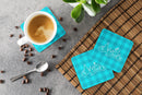 Christmas Tree Reindeer Blue Foam Coasters Set of 4 Cup Coasters for Indoor Outdoor, Tabletop Protection, Anti Slip, Mouse pad Material