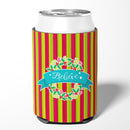Christmas Wreath Believe Can or Bottle Hugger Cooler Sleeve for Standard 12 oz Cans, Insulated Foam Beer & Soda Can Hugger Reusable