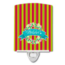 Christmas Wreath Believe Ceramic Night Light Compact, UL-Certified, Ideal for Bedroom, Bathroom, Nursery, Hallway, Kitchen, 6x4x3, Multicolor