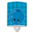 Blueberry Face Ceramic Night Light Compact, UL-Certified, Ideal for Bedroom, Bathroom, Nursery, Hallway, Kitchen, 6x4x3, Multicolor