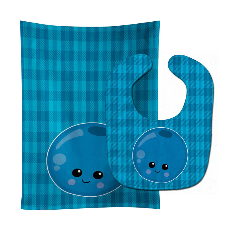 Blueberry Face Baby Bib & Burp Cloth BB6984STBU