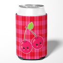 Cherry Faces Can or Bottle Hugger Cooler Sleeve for Standard 12 oz Cans, Insulated Foam Beer & Soda Can Hugger Reusable