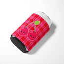 Cherry Faces Can or Bottle Hugger Cooler Sleeve for Standard 12 oz Cans, Insulated Foam Beer & Soda Can Hugger Reusable