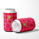 Cherry Faces Can or Bottle Hugger Cooler Sleeve for Standard 12 oz Cans, Insulated Foam Beer & Soda Can Hugger Reusable