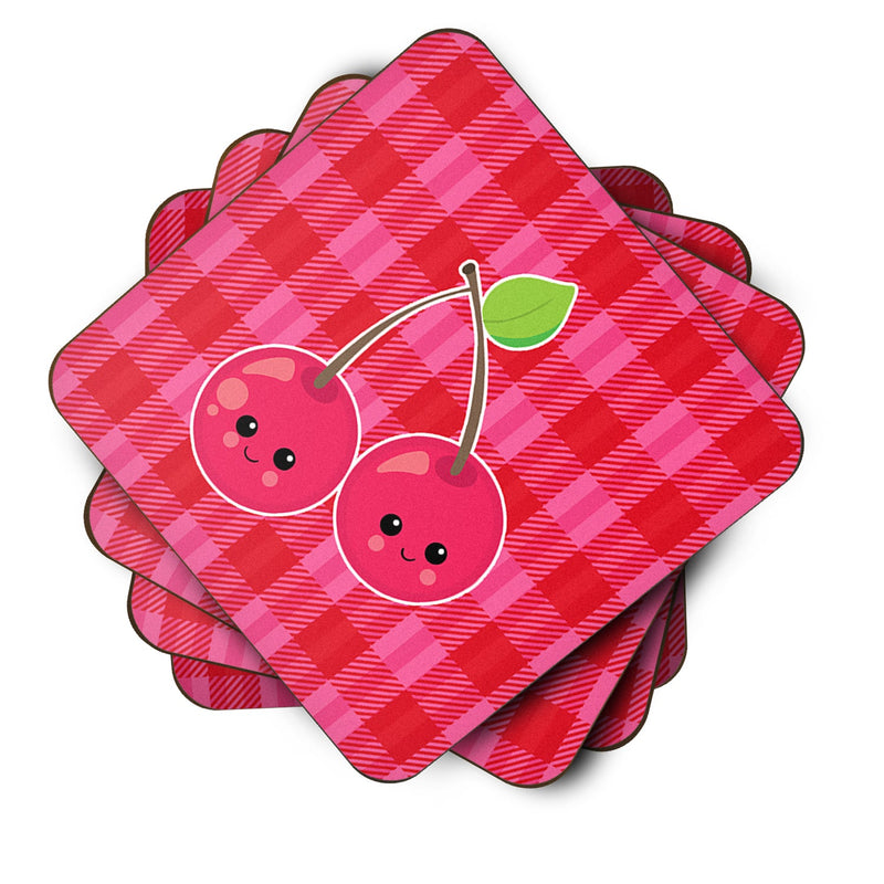 Cherry Faces Foam Coaster Set of 4 BB6985FC