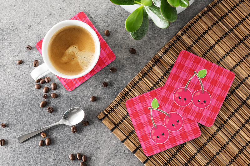 Cherry Faces Foam Coaster Set of 4 BB6985FC