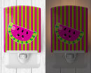 Watermelon Face Ceramic Night Light Compact, UL-Certified, Ideal for Bedroom, Bathroom, Nursery, Hallway, Kitchen, 6x4x3, Multicolor
