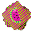 Watermelon Face Foam Coasters Set of 4 Cup Coasters for Indoor Outdoor, Tabletop Protection, Anti Slip, Mouse pad Material
