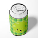 Lime Face Can or Bottle Hugger Cooler Sleeve for Standard 12 oz Cans, Insulated Foam Beer & Soda Can Hugger Reusable
