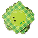 Lime Face Foam Coasters Set of 4 Cup Coasters for Indoor Outdoor, Tabletop Protection, Anti Slip, Mouse pad Material