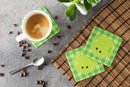 Lime Face Foam Coasters Set of 4 Cup Coasters for Indoor Outdoor, Tabletop Protection, Anti Slip, Mouse pad Material