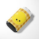 Lemon Face Can or Bottle Hugger Cooler Sleeve for Standard 12 oz Cans, Insulated Foam Beer & Soda Can Hugger Reusable