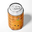 Orange Face Can or Bottle Hugger Cooler Sleeve for Standard 12 oz Cans, Insulated Foam Beer & Soda Can Hugger Reusable