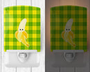 Banana Face Ceramic Night Light Compact, UL-Certified, Ideal for Bedroom, Bathroom, Nursery, Hallway, Kitchen, 6x4x3, Multicolor