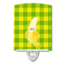 Banana Face Ceramic Night Light Compact, UL-Certified, Ideal for Bedroom, Bathroom, Nursery, Hallway, Kitchen, 6x4x3, Multicolor
