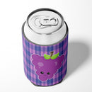 Grape Face Can or Bottle Hugger Cooler Sleeve for Standard 12 oz Cans, Insulated Foam Beer & Soda Can Hugger Reusable