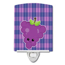 Grape Face Ceramic Night Light Compact, UL-Certified, Ideal for Bedroom, Bathroom, Nursery, Hallway, Kitchen, 6x4x3, Multicolor