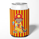 Fireman Boy Can or Bottle Hugger Cooler Sleeve for Standard 12 oz Cans, Insulated Foam Beer & Soda Can Hugger Reusable