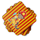 Fireman Boy Foam Coasters Set of 4 Cup Coasters for Indoor Outdoor, Tabletop Protection, Anti Slip, Mouse pad Material