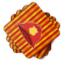 Fireman's Hat Foam Coasters Set of 4 Cup Coasters for Indoor Outdoor, Tabletop Protection, Anti Slip, Mouse pad Material