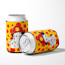 Fireman Dalmatian Puppy Can or Bottle Hugger Cooler Sleeve for Standard 12 oz Cans, Insulated Foam Beer & Soda Can Hugger Reusable