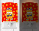 Little Monster Visonator Ceramic Night Light Compact, UL-Certified, Ideal for Bedroom, Bathroom, Nursery, Hallway, Kitchen, 6x4x3, Multicolor
