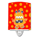 Little Monster Visonator Ceramic Night Light Compact, UL-Certified, Ideal for Bedroom, Bathroom, Nursery, Hallway, Kitchen, 6x4x3, Multicolor