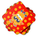 Little Monster Visonator Foam Coasters Set of 4 Cup Coasters for Indoor Outdoor, Tabletop Protection, Anti Slip, Mouse pad Material