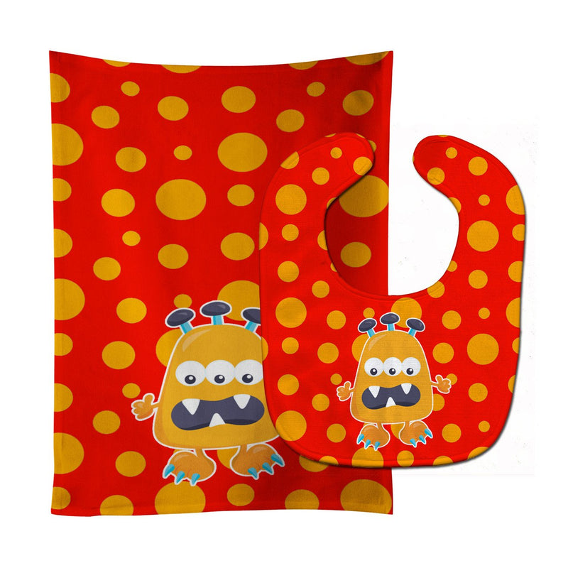 Little Monster Visonator Baby Bib & Burp Cloth BB7005STBU