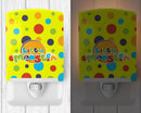 Little Monster Ceramic Night Light Compact, UL-Certified, Ideal for Bedroom, Bathroom, Nursery, Hallway, Kitchen, 6x4x3, Multicolor