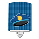 Police Hat Ceramic Night Light Compact, UL-Certified, Ideal for Bedroom, Bathroom, Nursery, Hallway, Kitchen, 6x4x3, Multicolor
