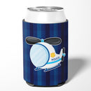 Police Helicopter Can or Bottle Hugger Cooler Sleeve for Standard 12 oz Cans, Insulated Foam Beer & Soda Can Hugger Reusable