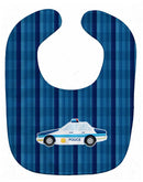 Police Car Baby Bib Easy-Clean Baby Bib Baby Feeding Accessory Baby Mealtime Essential, 10 x 13, Multicolor