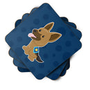 Police German Shepherd Foam Coasters Set of 4 Cup Coasters for Indoor Outdoor, Tabletop Protection, Anti Slip, Mouse pad Material