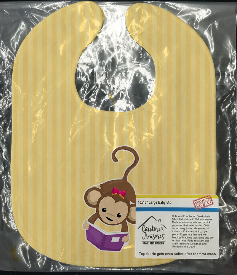 Monkey Reading Baby Bib BB7015BIB