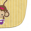 Monkey Reading Baby Bib Easy-Clean Baby Bib Baby Feeding Accessory Baby Mealtime Essential, 10 x 13, Multicolor
