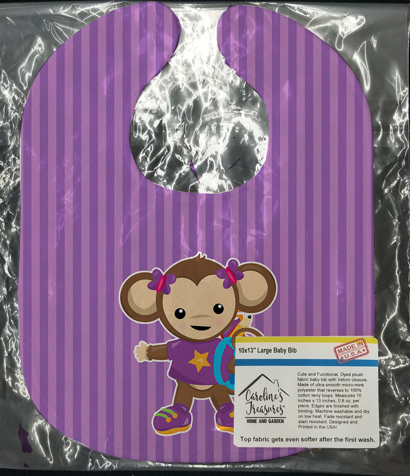 Monkey with Backpack Baby Bib BB7017BIB